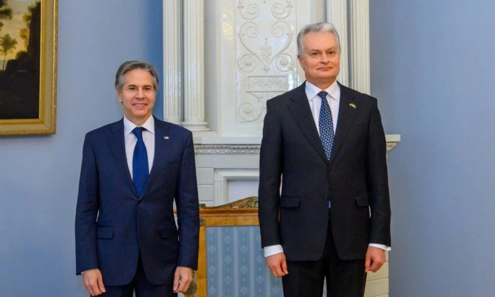 Λιθουανία: Ο πρόεδρος Ναουσέντα ζητά από τον Μπλίνκεν να βοηθήσει η Δύση την Ουκρανία